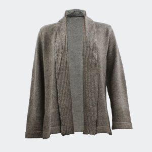 Chaqueta punto abierta mujer con Mohair