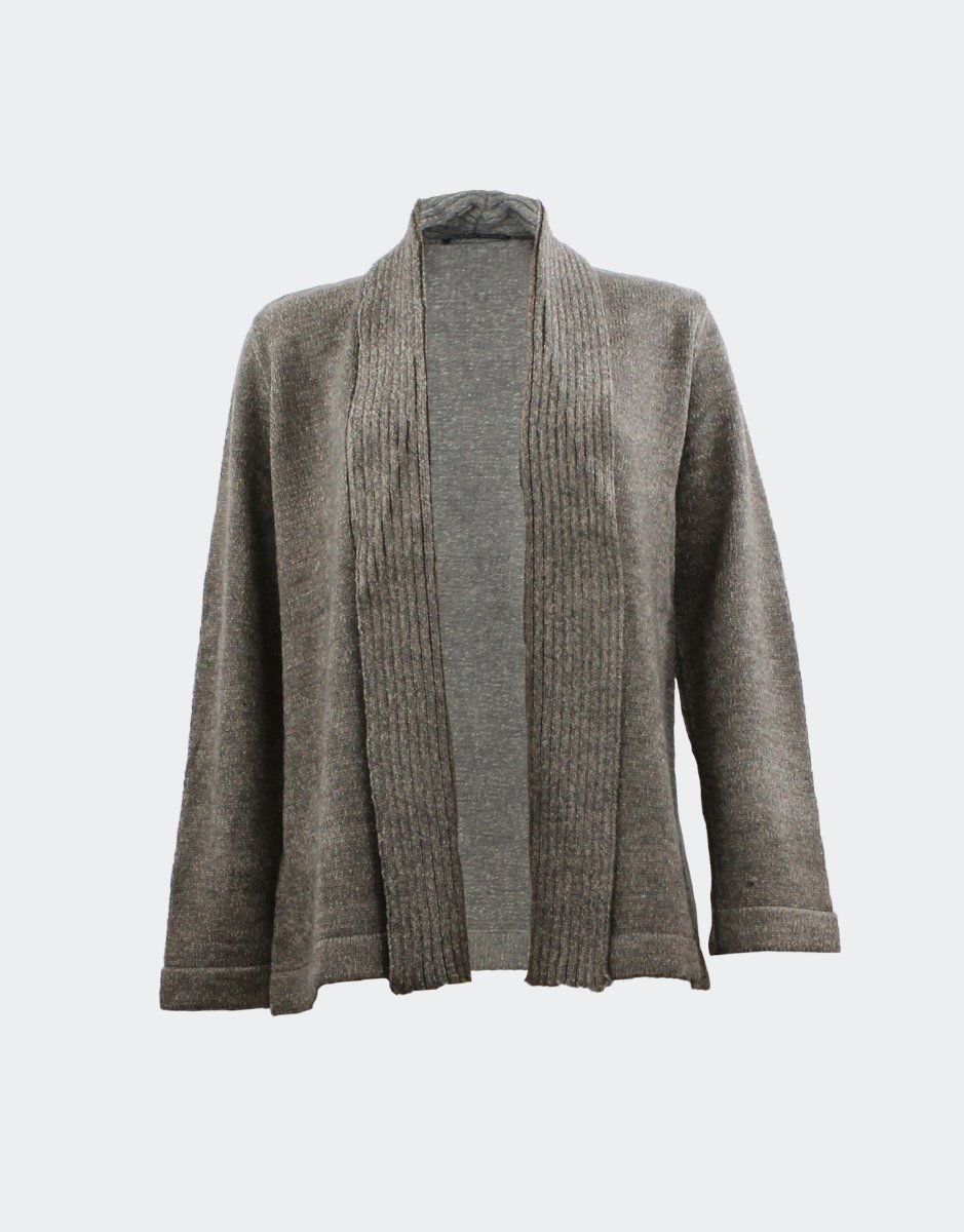 Chaqueta punto abierta mujer con Mohair