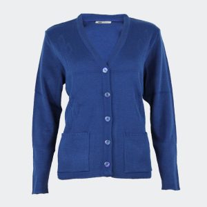 Chaqueta mujer cuello pico clásica con bolsillos