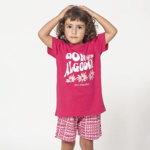 Pijama Manga Corta Niña de Don Algodón. DA24106