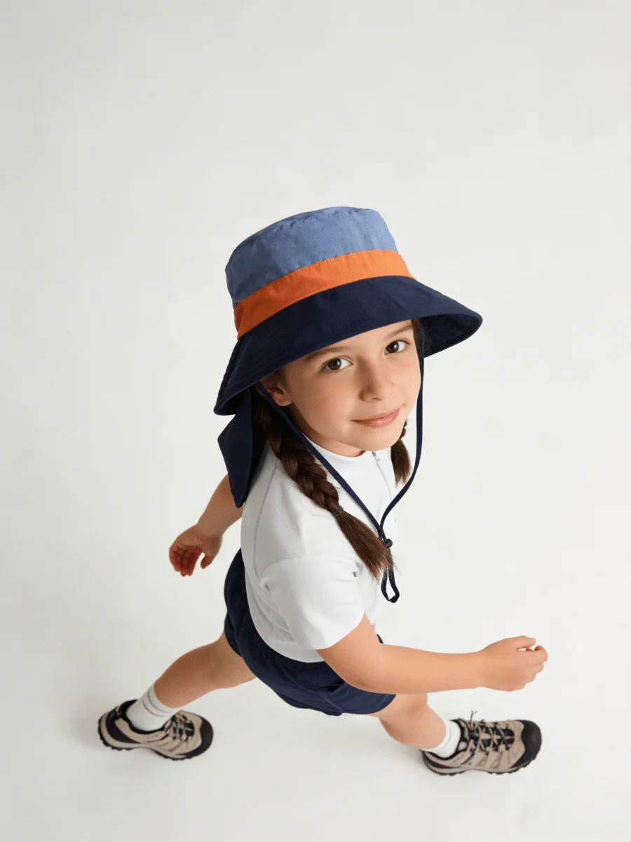 UPF 50+ Kids’ Neck Flap Bucket Hat - Imagen 3