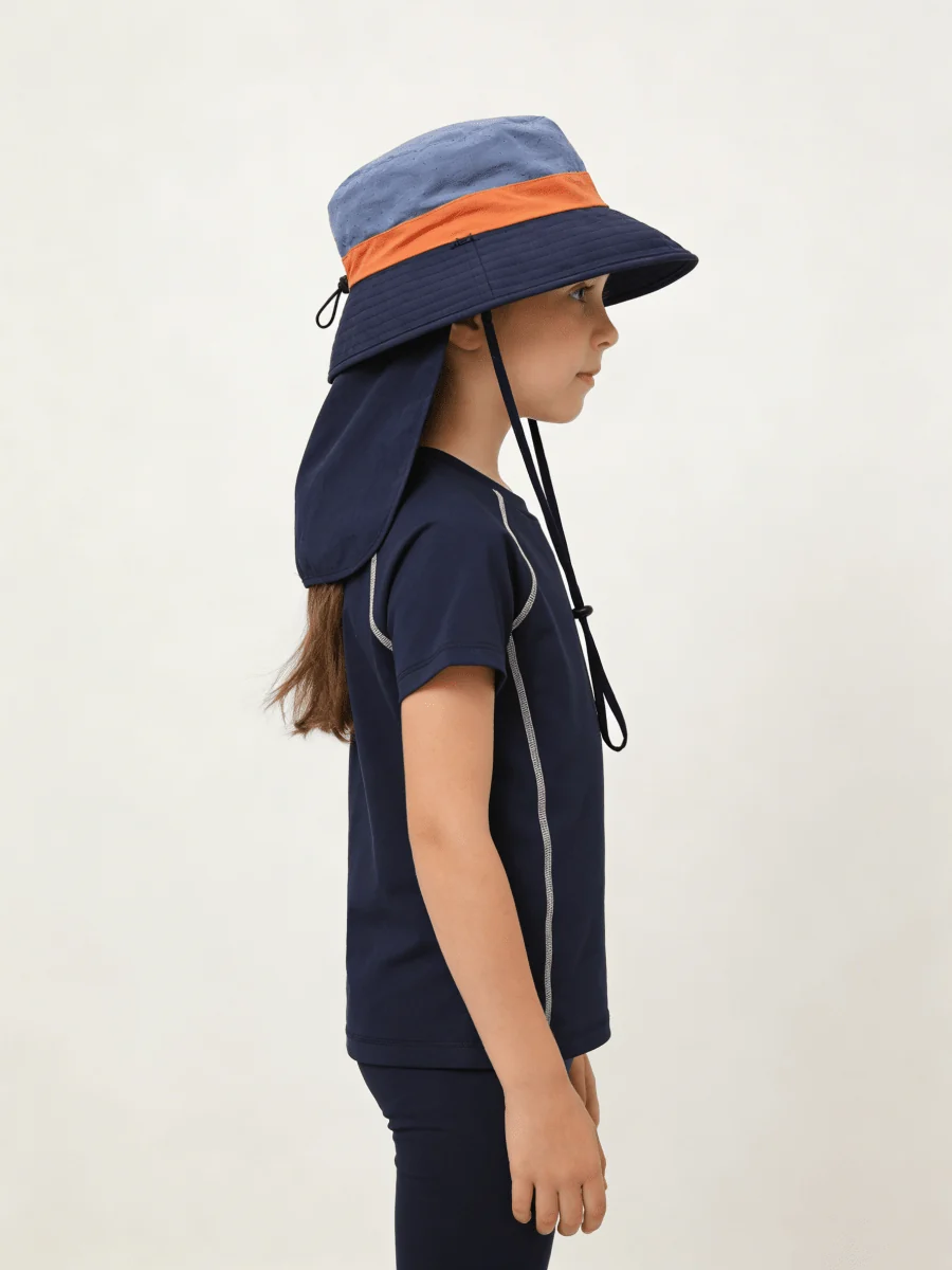 UPF 50+ Kids’ Neck Flap Bucket Hat - Imagen 4