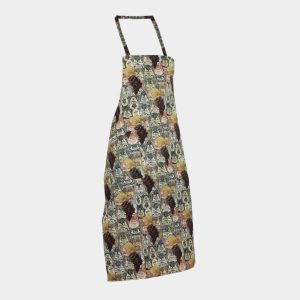 Delantal ‘unisex’ estampado de ‘vino-uvas’
