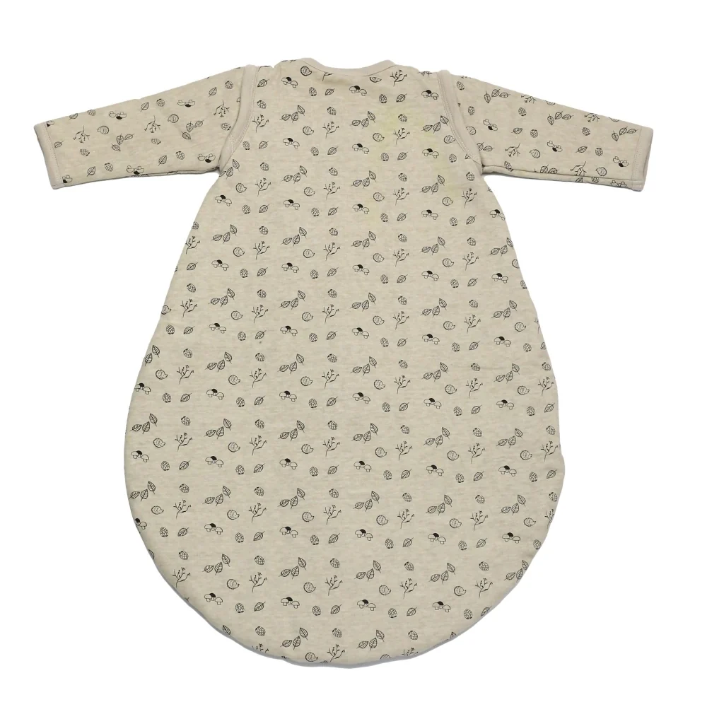 SACO DORMIR MANGAS DESMONTABLES HOJA BEIGE - Imagen 7