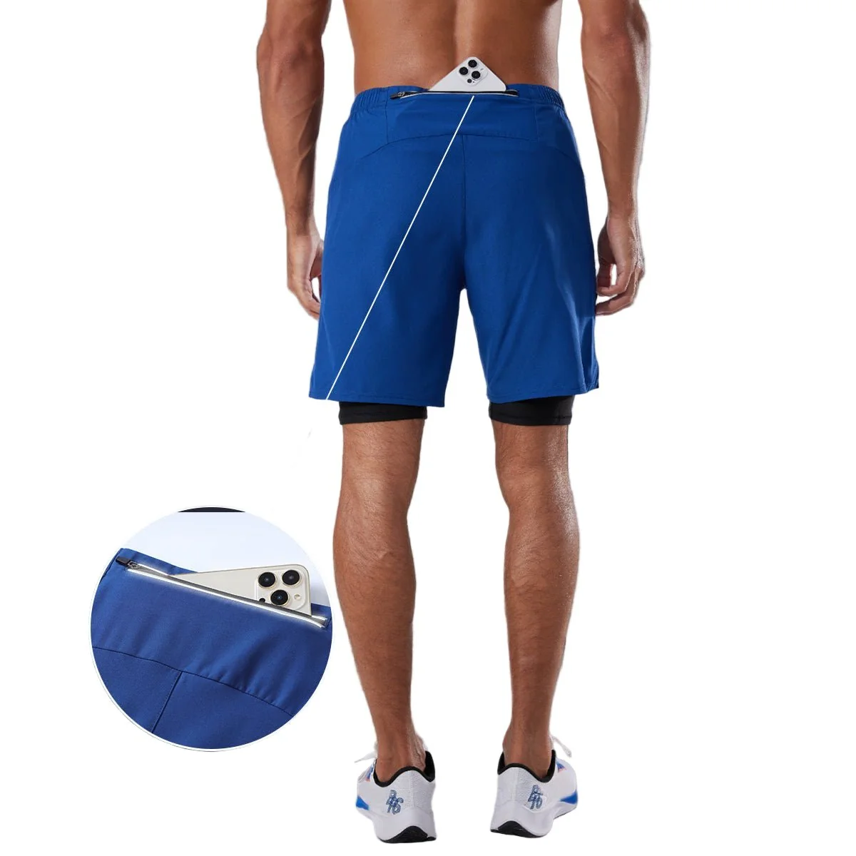 Double Layer Sports Shorts - Imagen 7