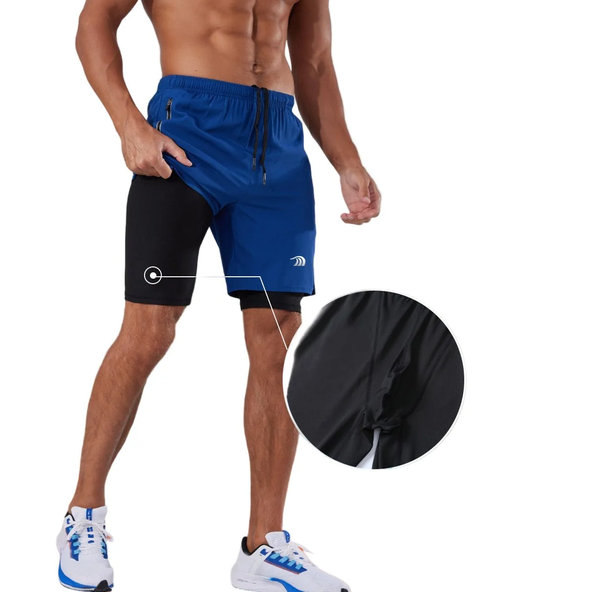 Double Layer Sports Shorts - Imagen 6