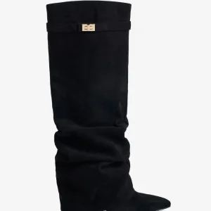 Botas altas de ante Lavista Slouchy - Negro