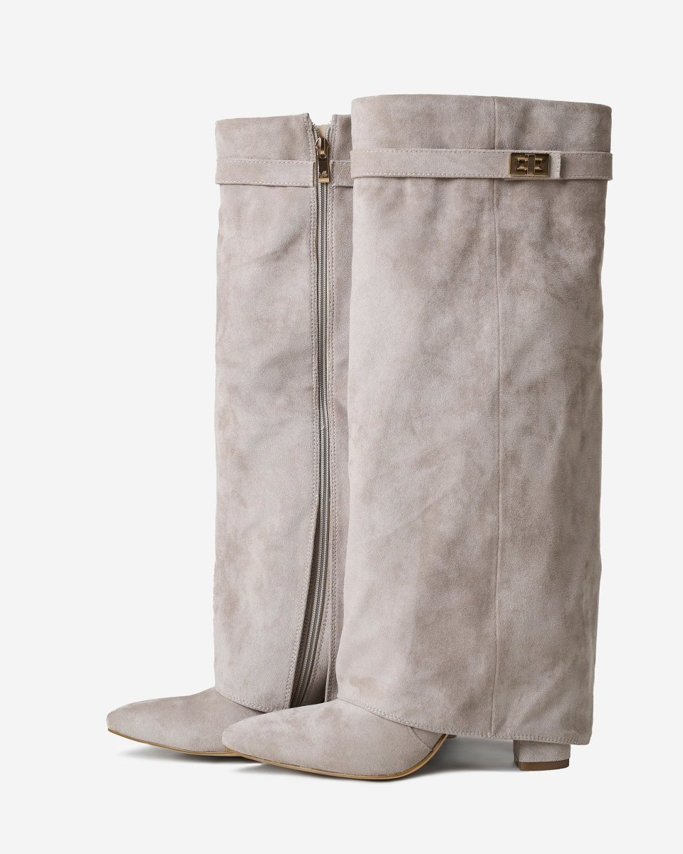 Botas altas de ante Lavista - Gris topo - Imagen 5