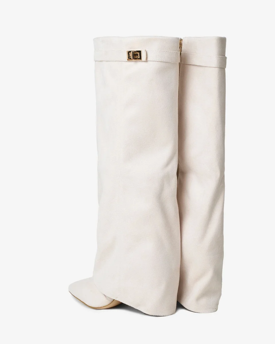 Botas altas de ante Lavista - Crema - Imagen 5