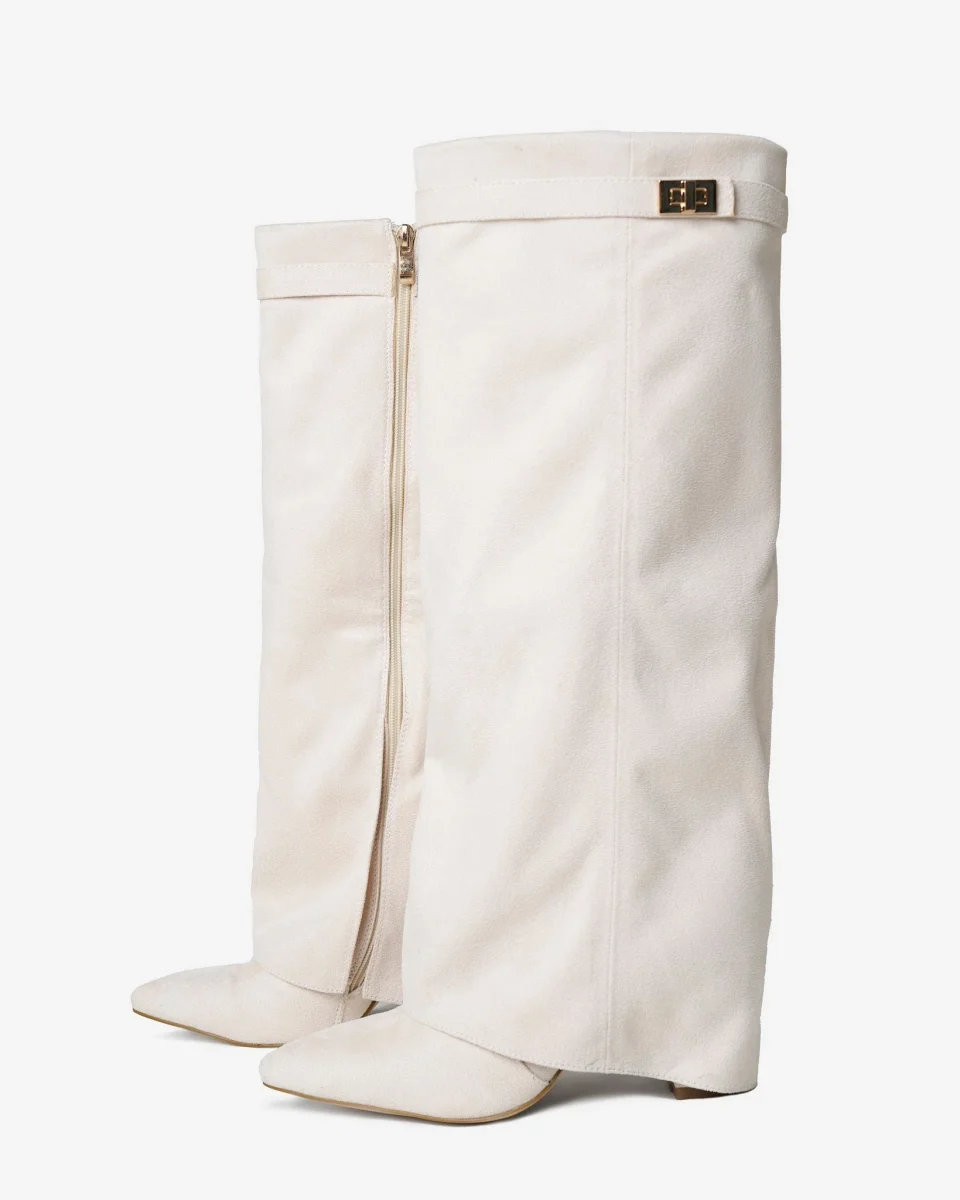 Botas altas de ante Lavista - Crema - Imagen 7