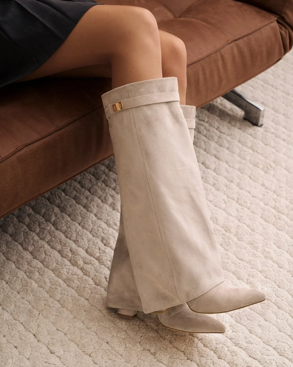 Botas altas de ante Lavista - Gris topo - Imagen 7