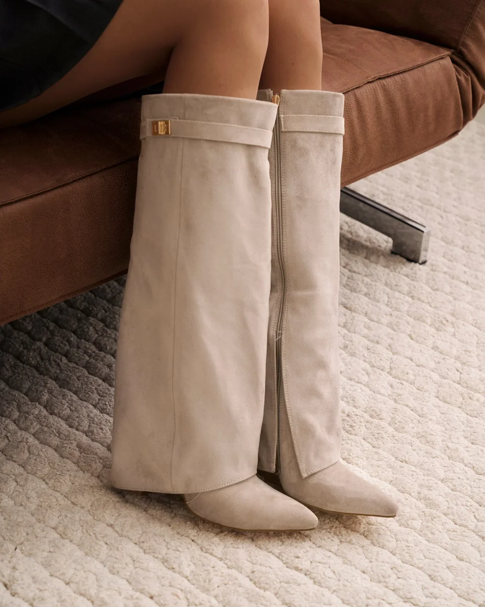 Botas altas de ante Lavista - Gris topo - Imagen 3