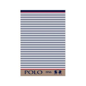 Toalla Playa Algodón Polo Rayas Azules de Ferré