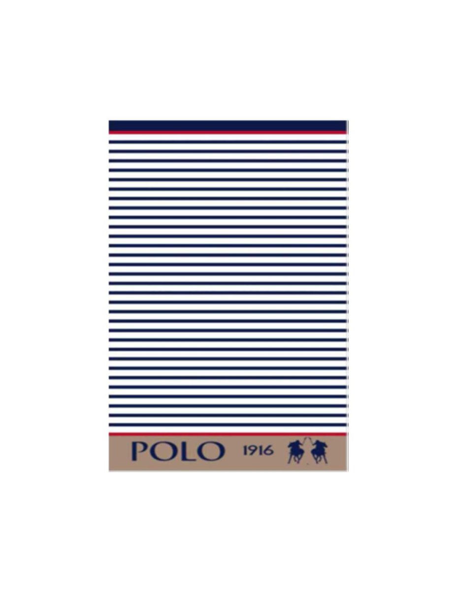 Toalla Playa Algodón Polo Rayas Azules de Ferré