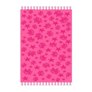 Toalla Playa de Algodón Egipcio Rosa Estrellas de Ferré