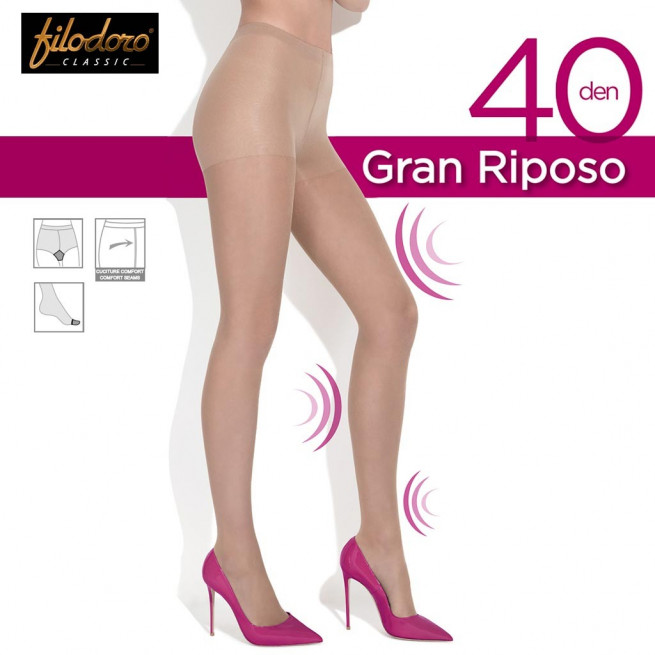 Panty Descanso Gran Riposo 40 de Filodoro. F113494 - Imagen 2