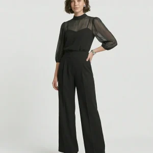 Conjunto Negro de Tres Piezas con Pantalón Ancho - Valentina