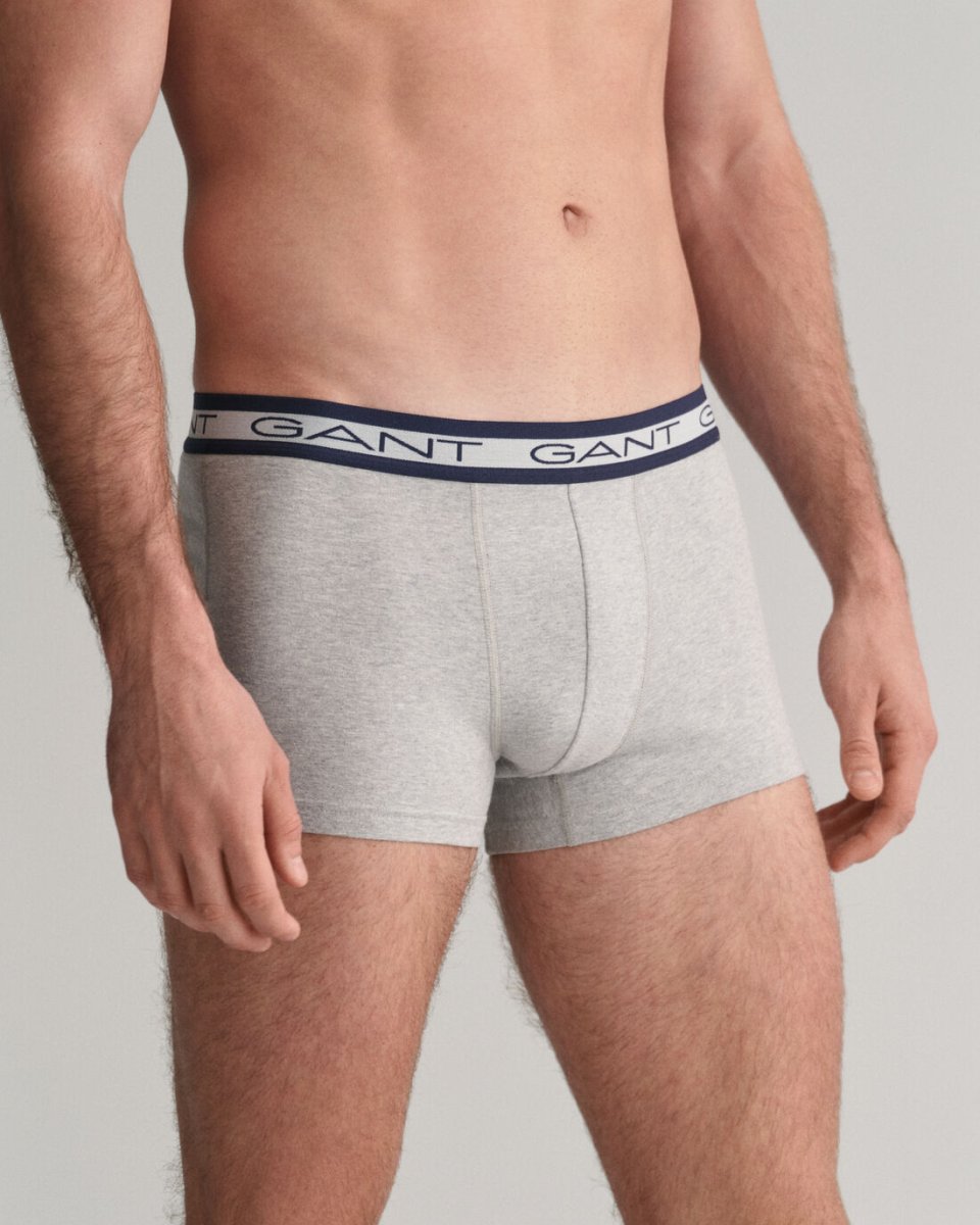 Pack de Tres Bóxers Básicos Gant. Light Grey Melange - Imagen 4