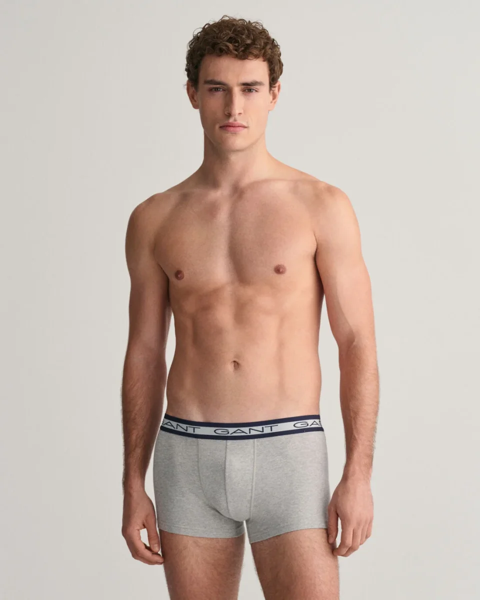 Pack de Tres Bóxers Básicos Gant. Light Grey Melange - Imagen 5