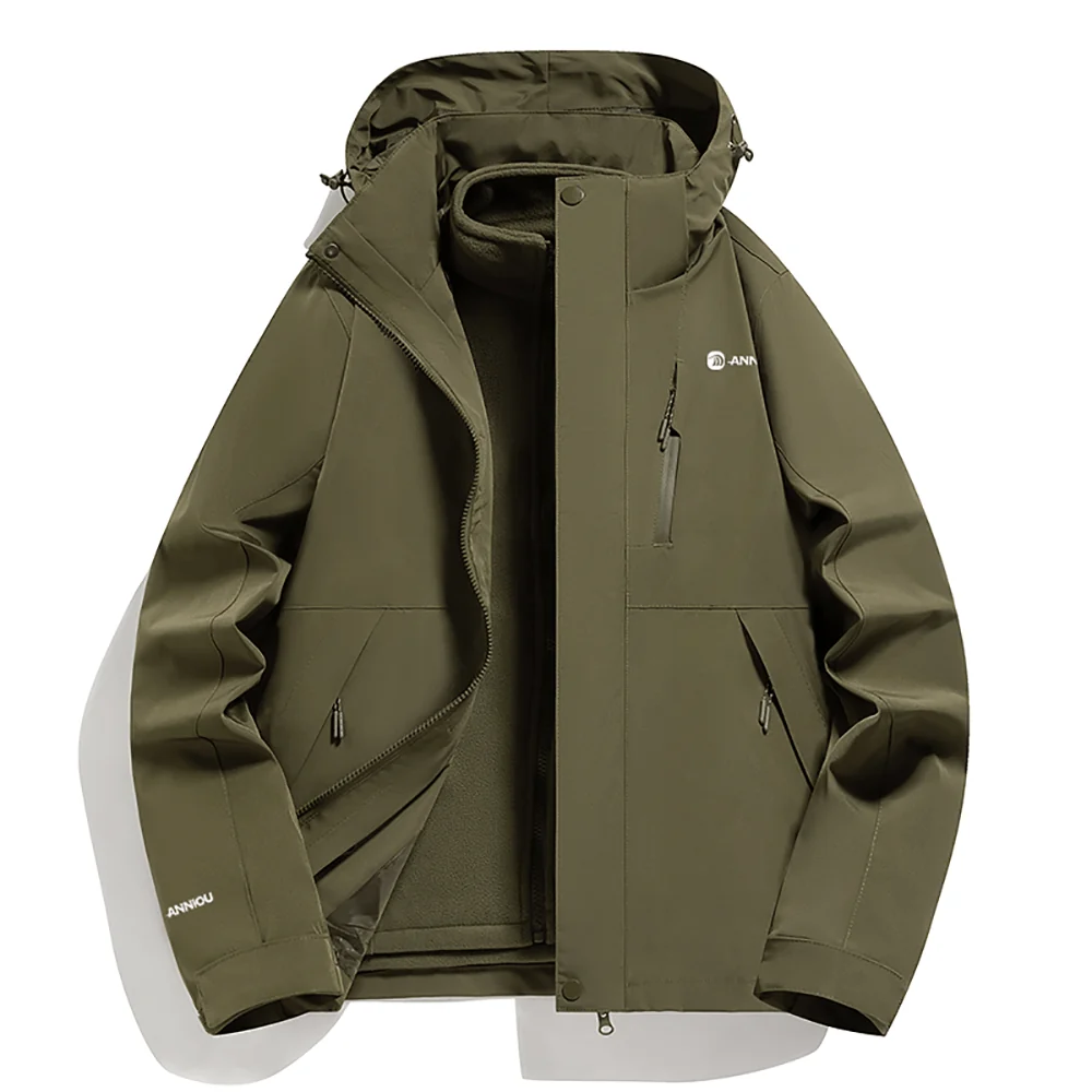 3-in-1 Removable Fleece Hiking Jacket - Imagen 6
