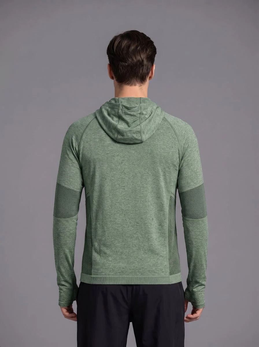 Men’s Seamless Hooded Athletic Jacket - Imagen 8