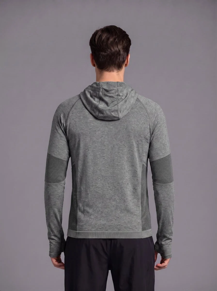 Men’s Seamless Hooded Athletic Jacket - Imagen 4