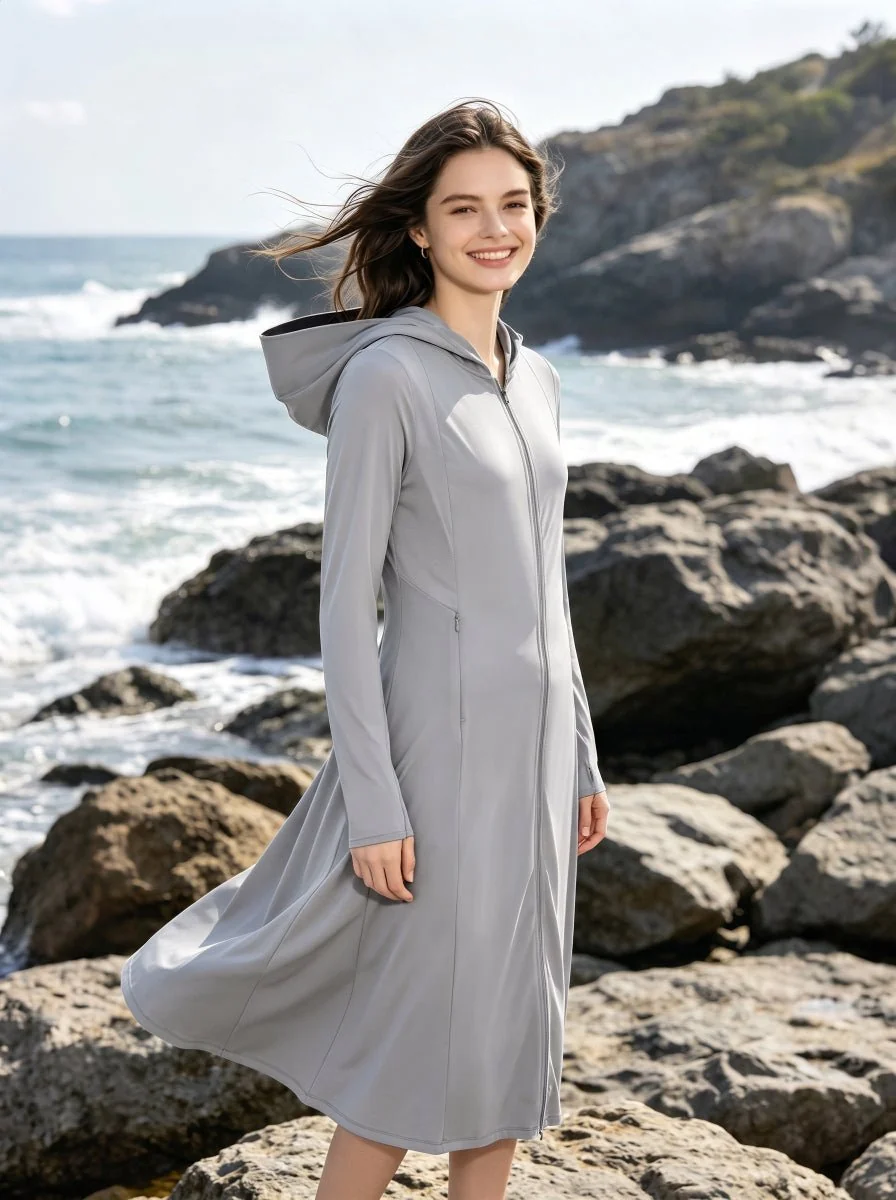 Longline Hooded UV Protection Jacket - Imagen 6