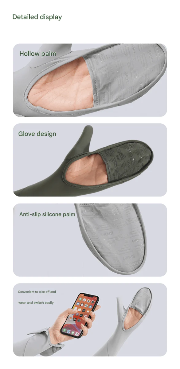 Hand-Covering UV Cycling Arm Sleeves - Imagen 7