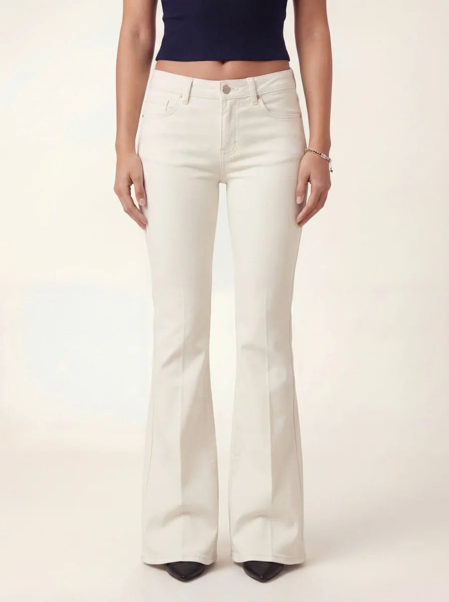 Vaqueros Amara Flare Denim - Vainilla