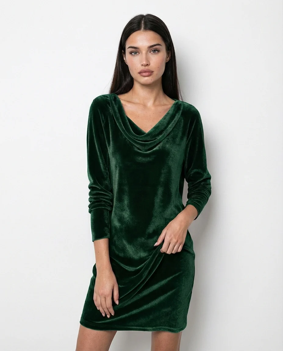 Frosina – Vestido de Terciopelo Elegante & Corte Favorecedor - Imagen 7