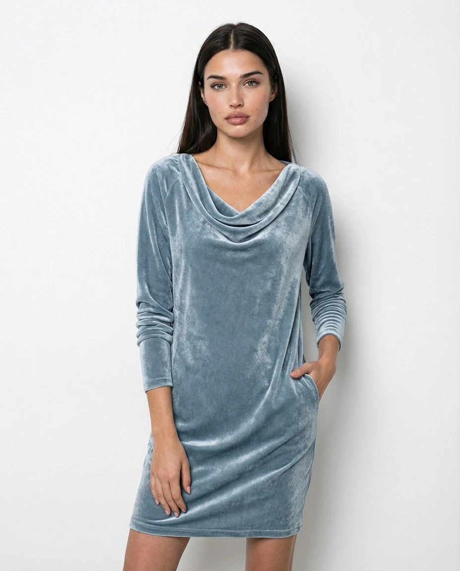 Frosina – Vestido de Terciopelo Elegante & Corte Favorecedor - Imagen 3