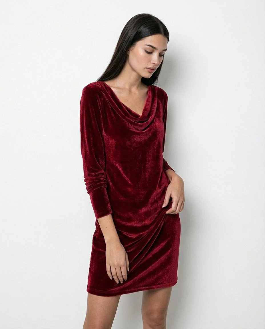 Frosina – Vestido de Terciopelo Elegante & Corte Favorecedor - Imagen 2