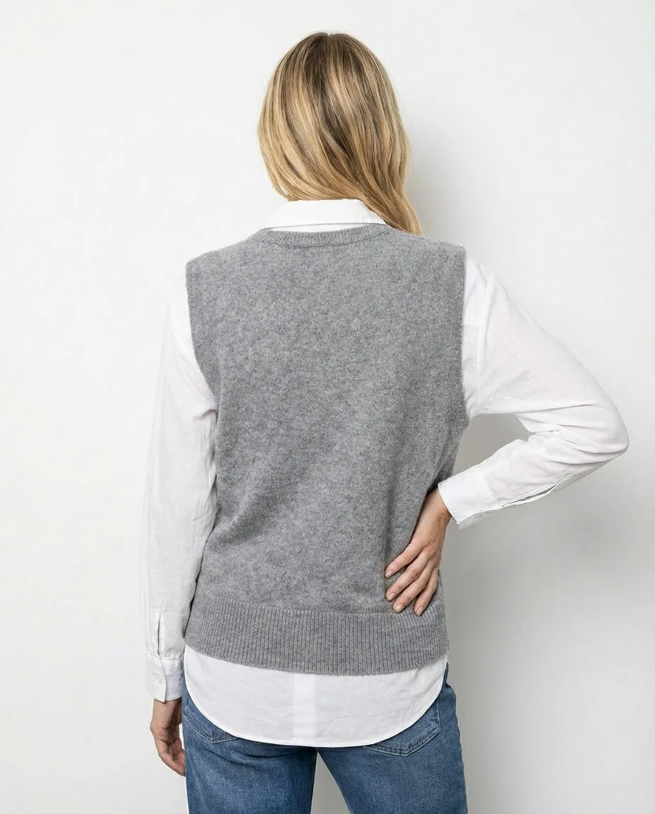 Chaleco de Punto Abotonado Trendy - Imagen 7