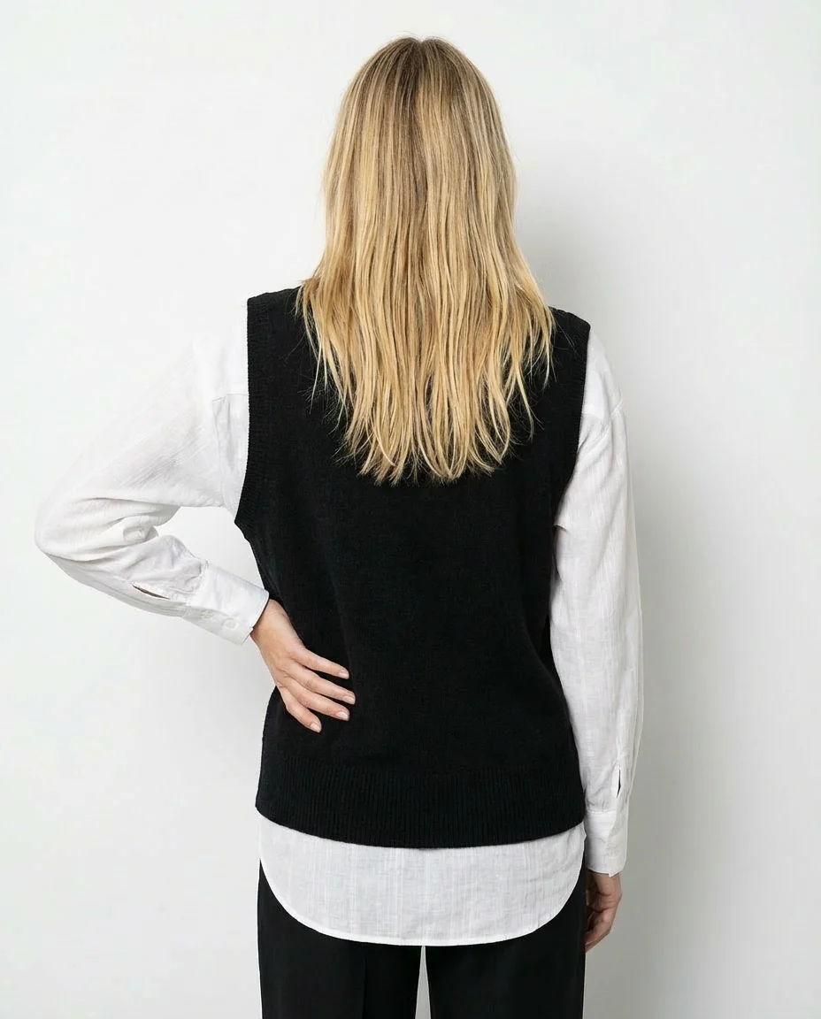 Chaleco de Punto Abotonado Trendy - Imagen 8
