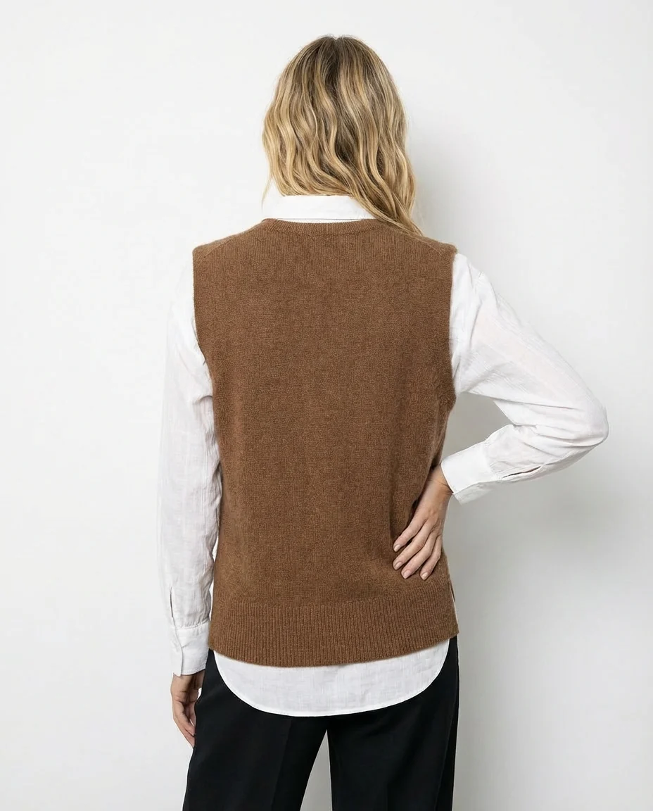 Chaleco de Punto Abotonado Trendy - Imagen 9