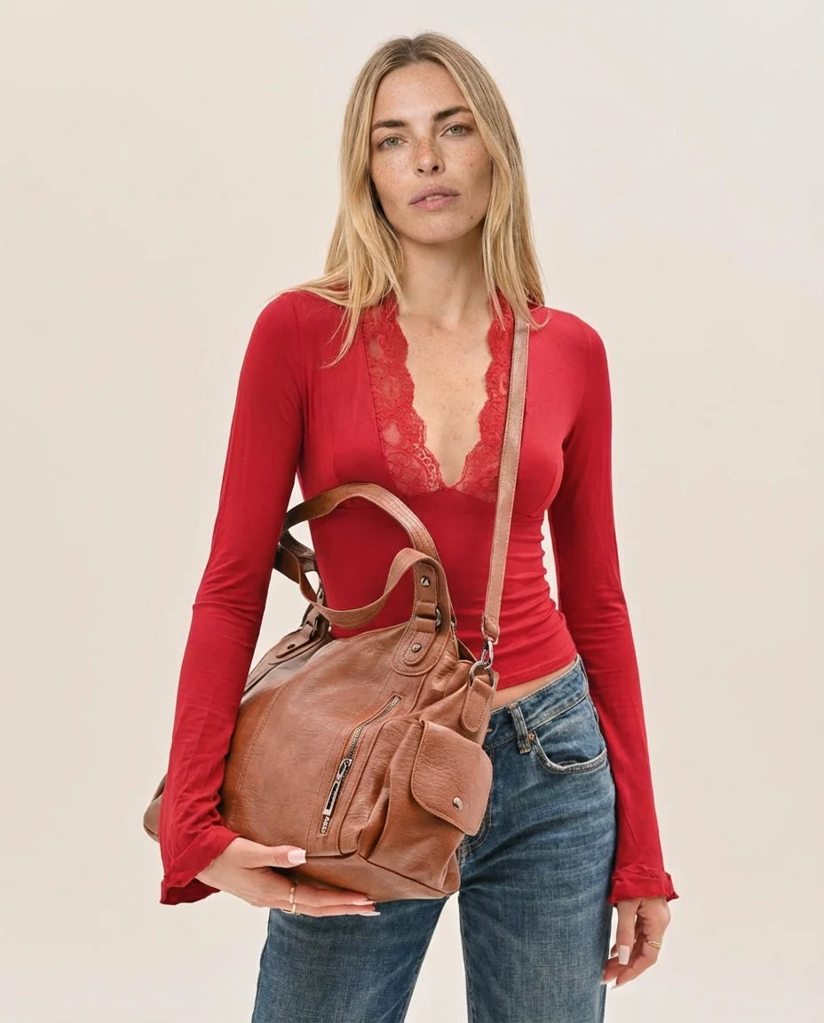 Bolso urbano It girl - Camel - Imagen 6