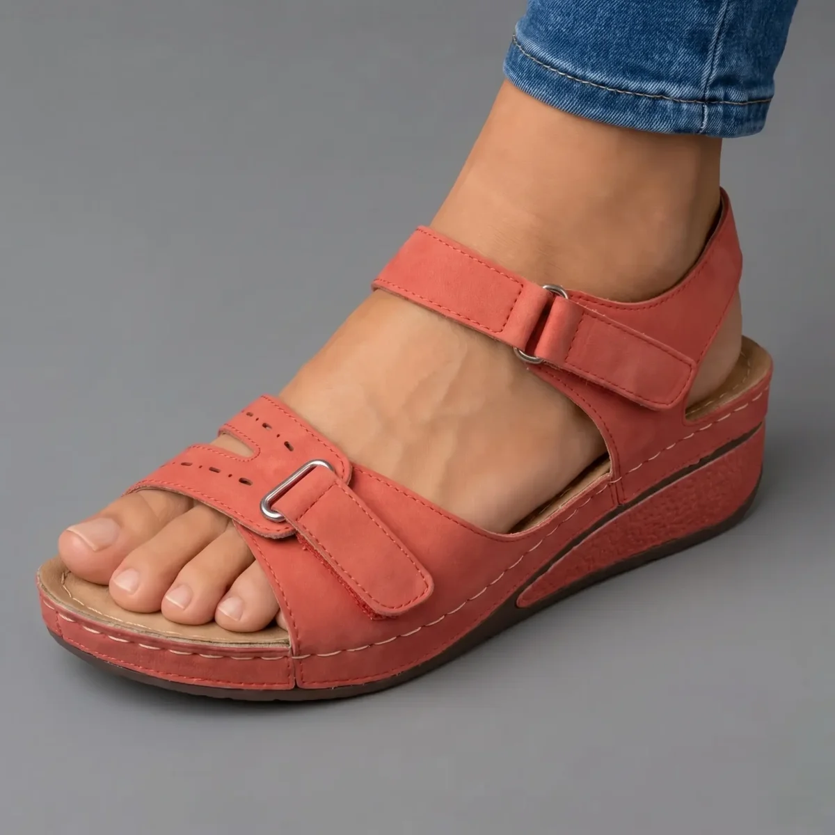 Sandy Sandalias Ortopédicas Cómodas con Cuña - Imagen 6