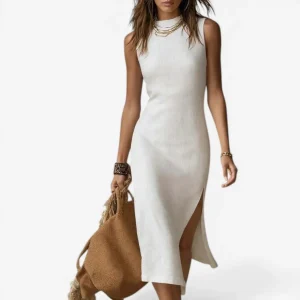 Vestido midi acanalado - Yassi