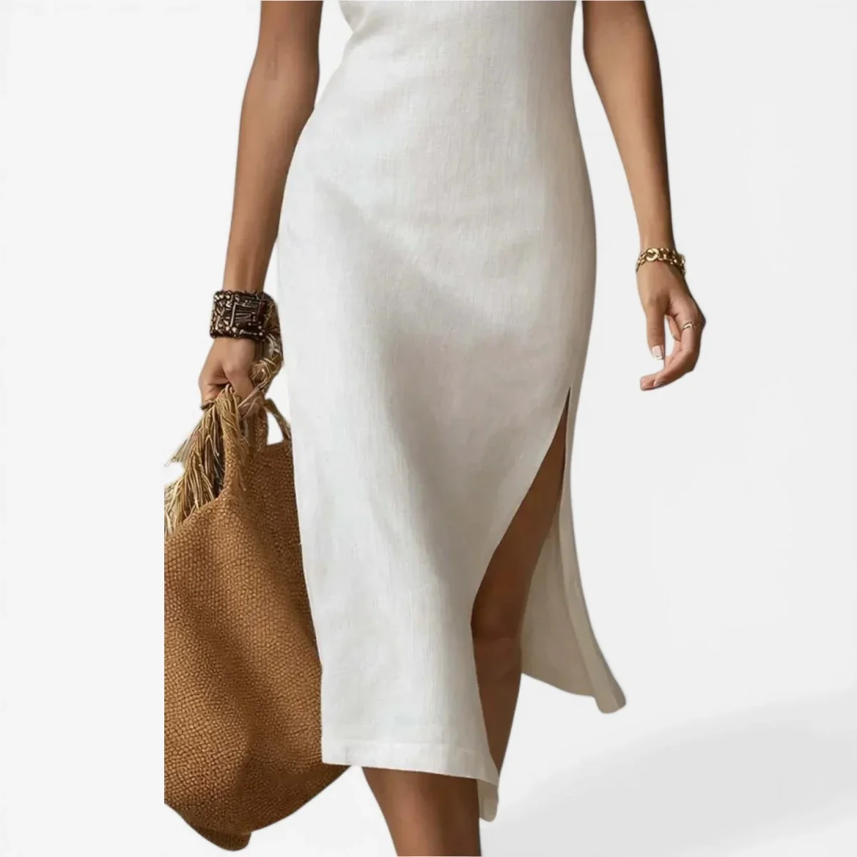 Vestido midi acanalado - Yassi - Imagen 3