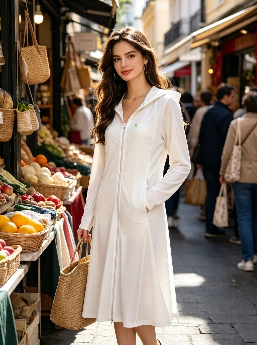 Longline Hooded UV Protection Jacket - Imagen 9