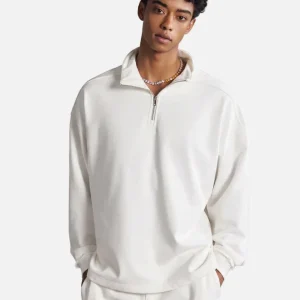 Quarter-Zip Mock Neck Pullover