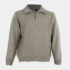 Jersey polo hombre jaspeado de rombos en relieve