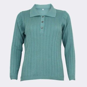 Polo mujer punto INVIERNO relieve trencitas