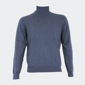 Jersey hombre cuello alto (vuelto) punto algodón