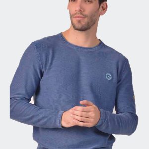 Jersey hombre punto en cuello redondo y recto