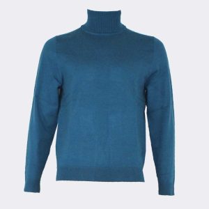 Jersey hombre punto cuello alto en liso, un básico