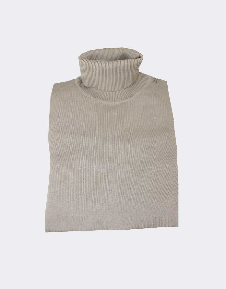 Jersey hombre punto cuello alto en liso, un básico - Imagen 5