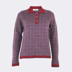 Jersey polo mujer punto estampado ‘punto palito’