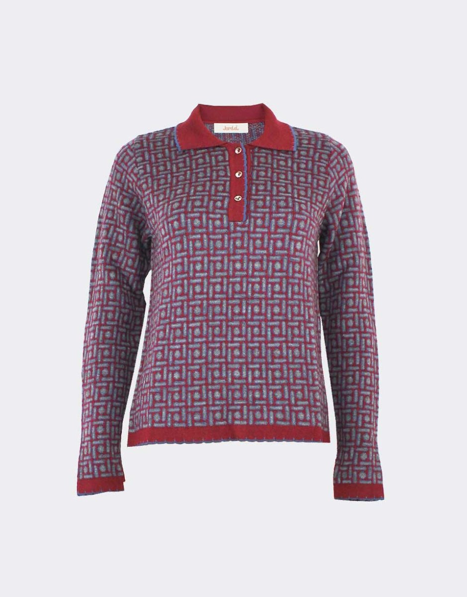 Jersey polo mujer punto estampado ‘punto palito’
