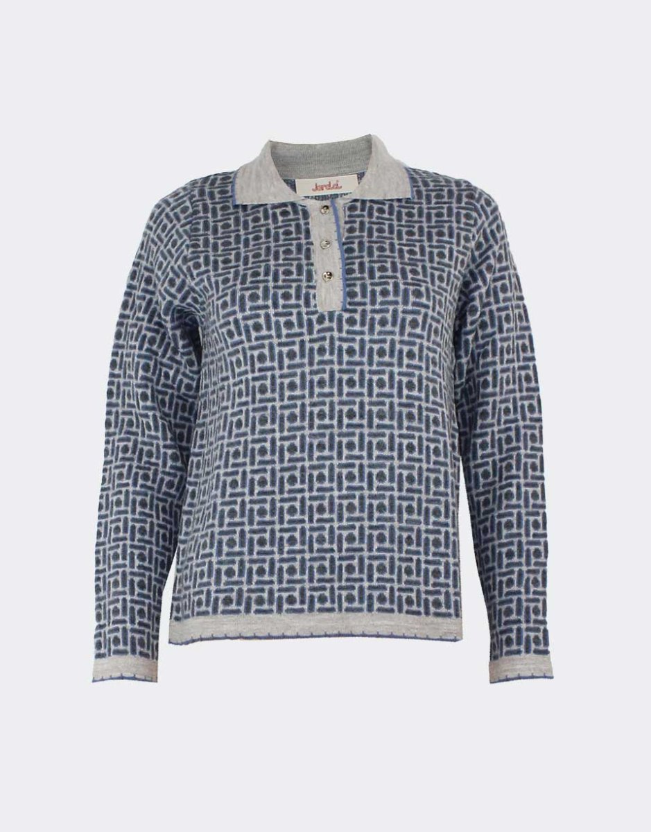 Jersey polo mujer punto estampado ‘punto palito’ - Imagen 4
